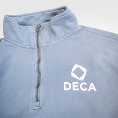 DECA Quarter Zip in Vintage Blue