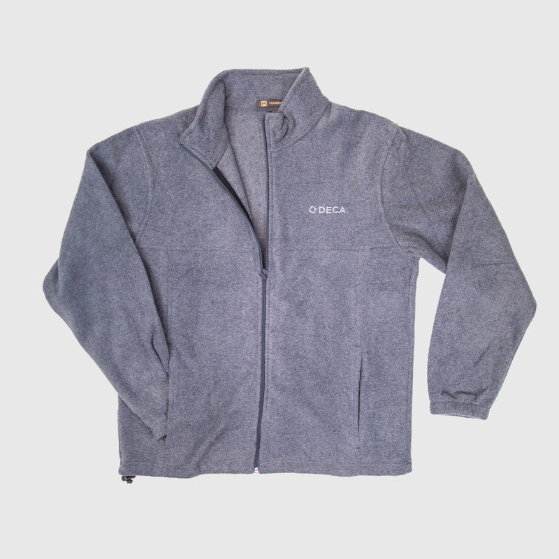 Men's Fleece Full Zip Jacket in Charcoal
