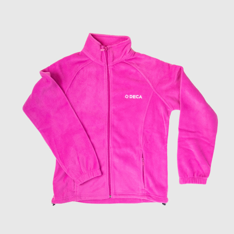 Ladies' Fleece Full Zip Jacket in Pink