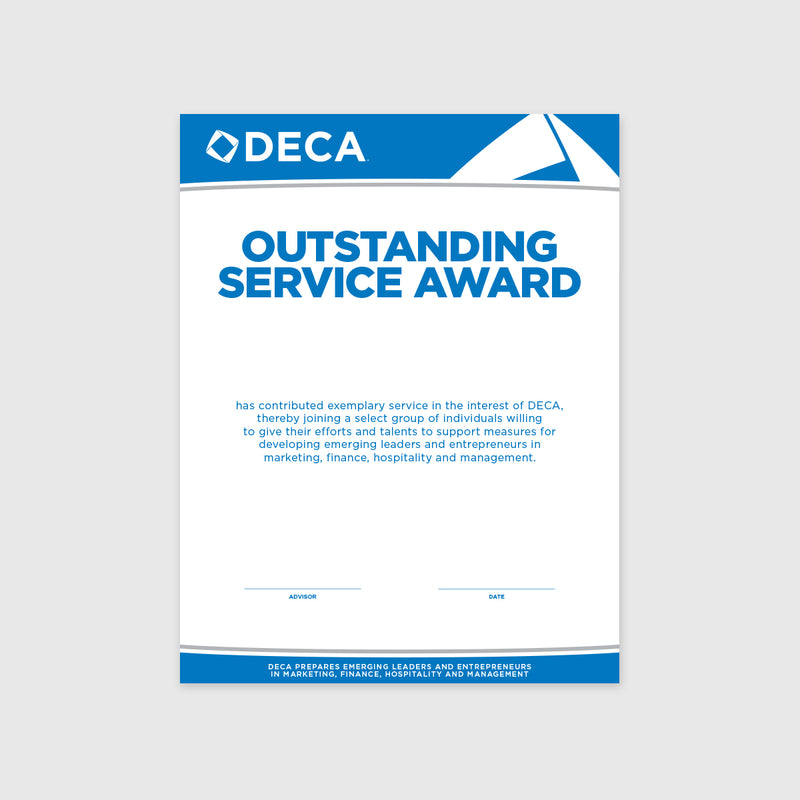 Outstanding Service Award - All levels