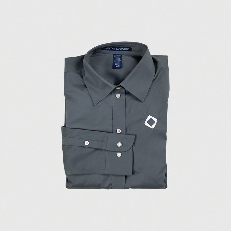Men's Solid Stretch Twill Shirt in Graphite