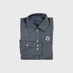 Men's Solid Stretch Twill Shirt in Graphite